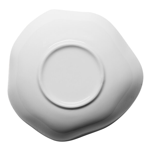 An Ariane Earth warm white porcelain bowl with a round edge.