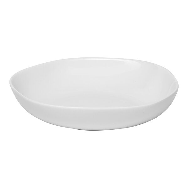 An Ariane Earth white porcelain plate with a deep center.