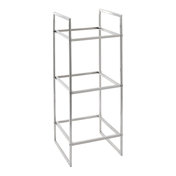 American Metalcraft 25 1/2" Stainless Steel Three-Tier Display Riser