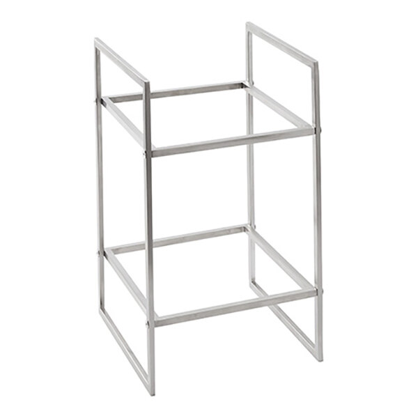 American Metalcraft 10" x 10" x 16 1/2" Stainless Steel Two-Tier Display Riser
