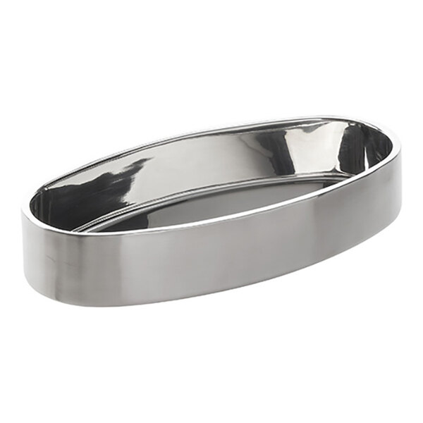 American Metalcraft 128 oz. Oval Satin Stainless Steel Double-Walled Serving Bowl