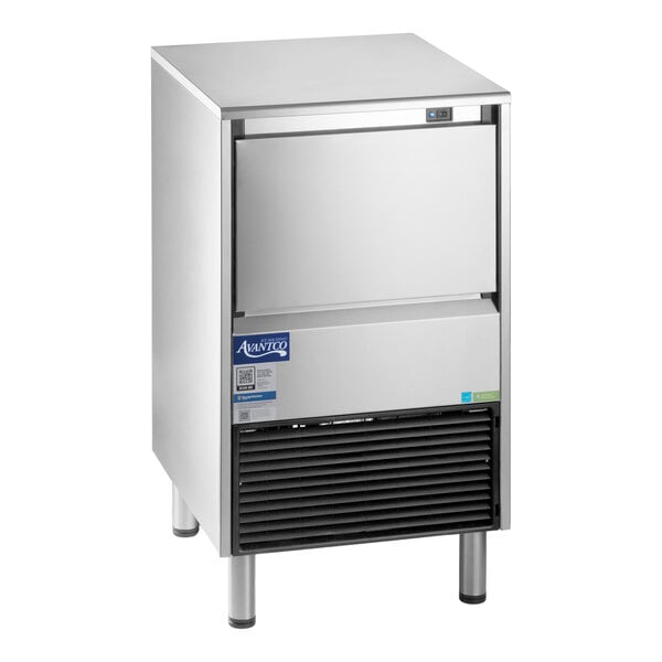 Avantco Ice Diamond EUC-H-130-A Air-Cooled Undercounter Half Cube Ice Machine with 44 lb. Bin - 134 lb., 115V