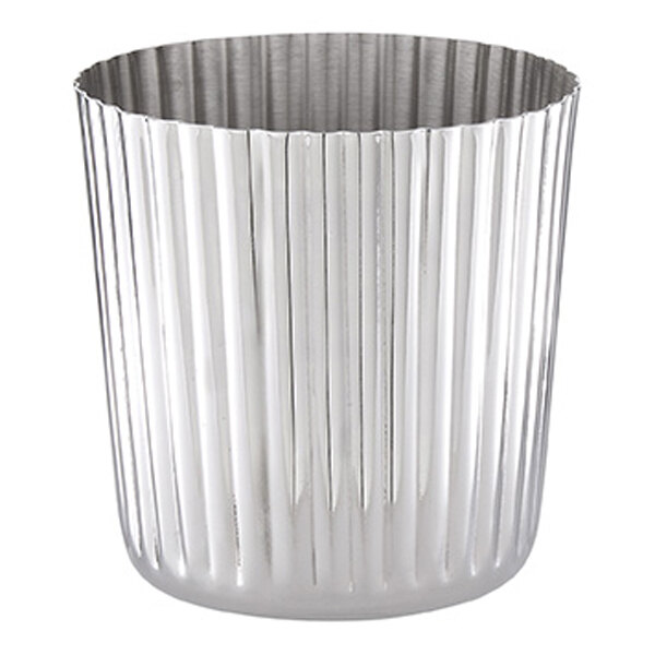 American Metalcraft 14 oz. Round Fluted Stainless Steel Fry Cup - 12/Case