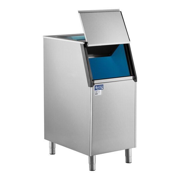 An Avantco Ice Diamond EBIN40022 22-inch stainless steel ice storage bin with a 400 lb. capacity.