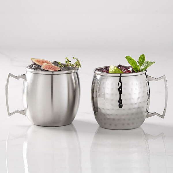 American Metalcraft 16 oz. Hammered Stainless Steel Moscow Mule Mug - 24/Case