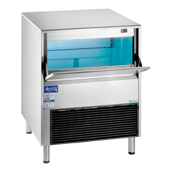 Avantco Ice Diamond EUC-H-340-A Air-Cooled Undercounter Half Cube Ice Machine with 99 lb. Bin - 340 lb., 115V