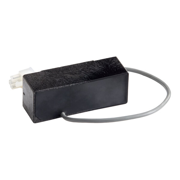 A rectangular black Scotsman IR sensor water component with an attached gray wire and white connector.