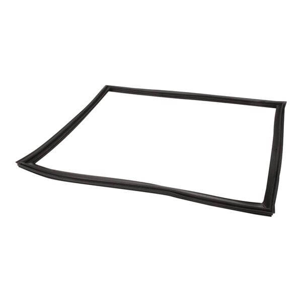 A black rubber frame for a True Refrigeration door on a white background.