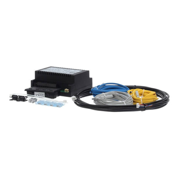 A True Refrigeration digital controller kit with black and white cables and yellow probes.