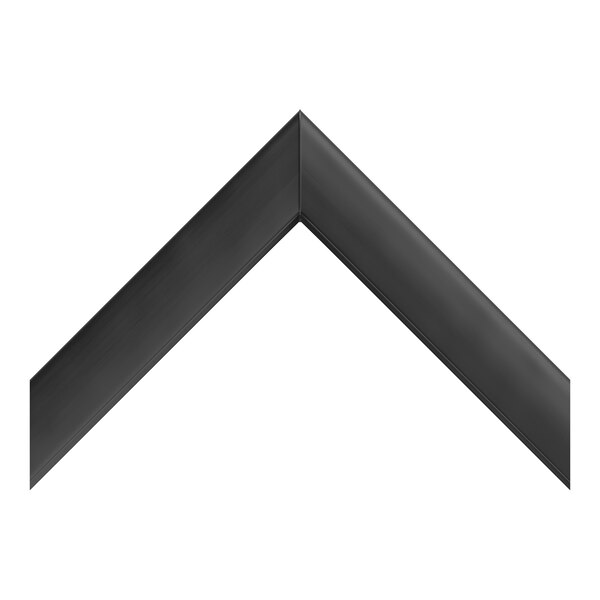 A black, V-shaped object with a smooth, matte finish, shown against a white background.