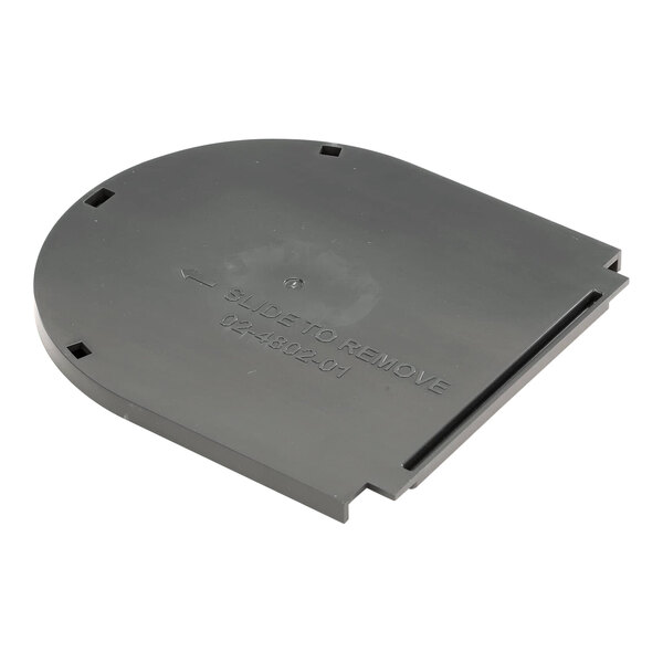 A gray plastic Scotsman ice chute cover.