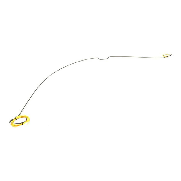 A yellow wire with a hook on the end.