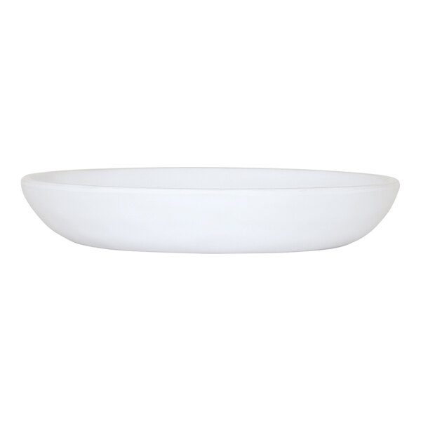 A white Cal-Mil melamine pasta bowl with a matte finish.