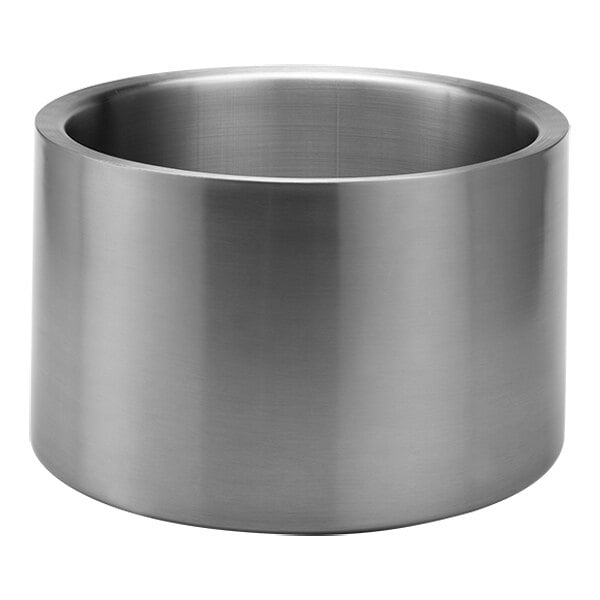A large brushed stainless steel party tub with a 7-gallon capacity.