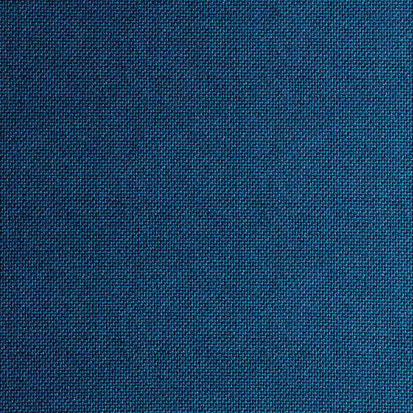 A close-up view of navy blue fabric upholstery, likely from a banquet chair.