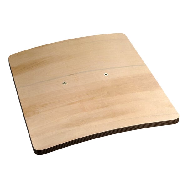 A square-shaped espresso wood seat designed for mid-century chairs and barstools.