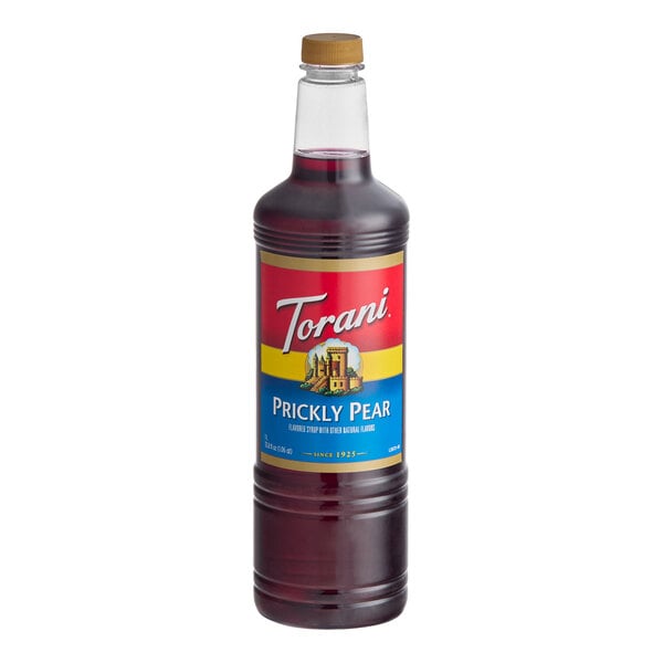 Torani Prickly Pear Flavoring / Fruit Syrup Plastic Bottle 1 Liter - 6/Case