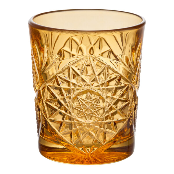 Libbey Hobstar 12 oz. Topaz Rocks / Double Old Fashioned Glass - Sample