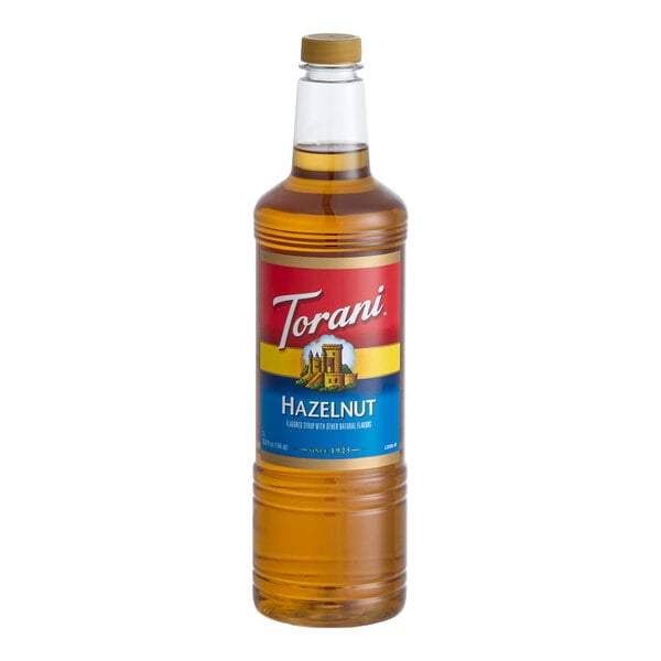 Torani Hazelnut Flavoring Syrup Plastic Bottle 1 Liter