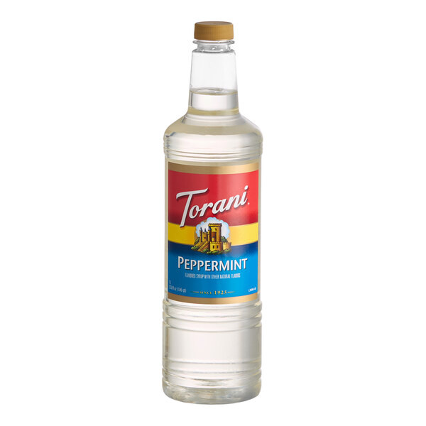 Torani Peppermint Flavoring Syrup Plastic Bottle 1 Liter