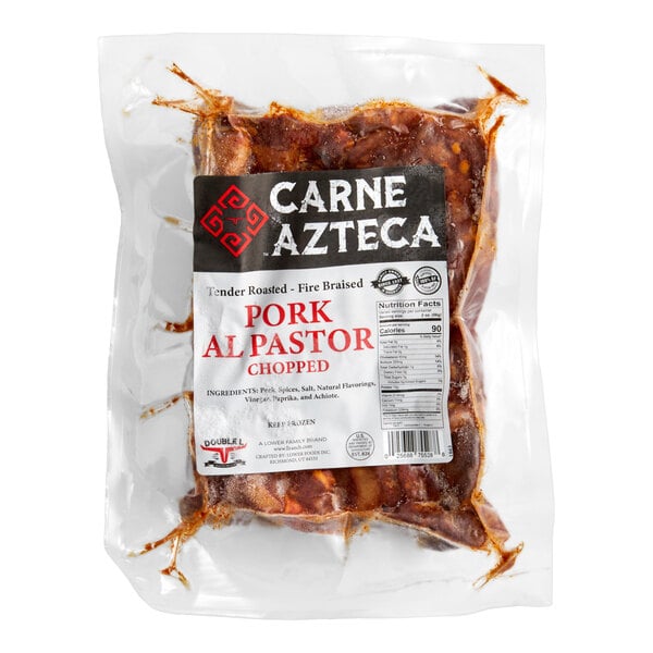 Carne Azteca Chopped Pork Al Pastor 2.5 lb. - 4/Case