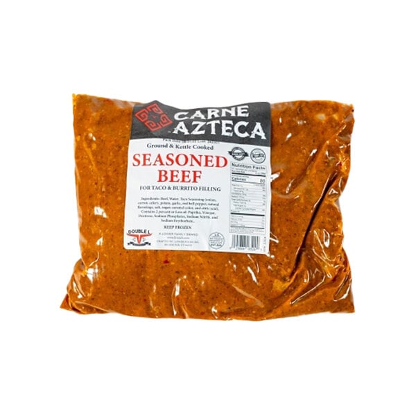 Carne Azteca Seasoned Beef Taco Filling 2.5 lb. - 4/Case