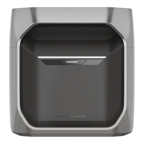 A gray EcoFlow DELTA 3 EFDELTA3P-EB lithium-ion smart battery.