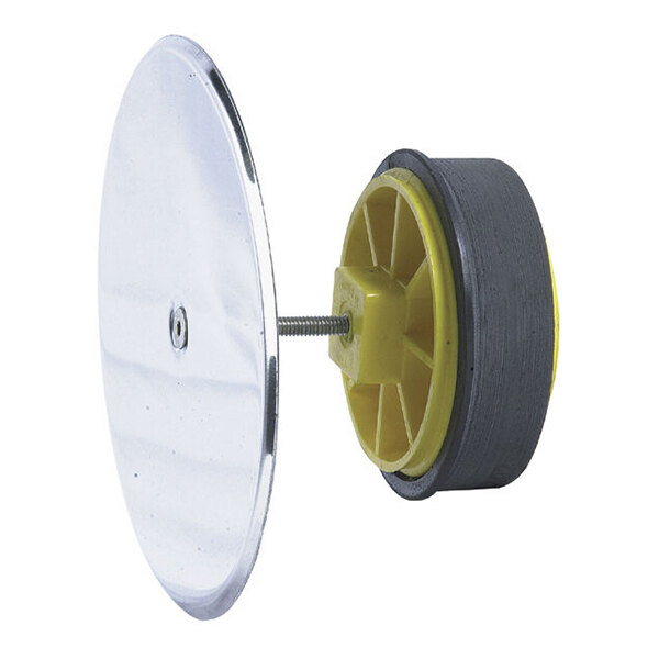 Watts CO-444-RD 7" Round 2-Piece Expandable Wall Cleanout with Stainless Steel Cover and 4" Outlet