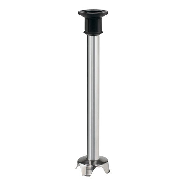 A stainless steel blending shaft attachment for Waring Big Stik EvolutionX immersion blenders.