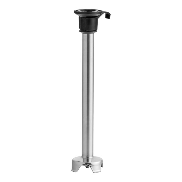 A stainless steel blending shaft attachment for commercial immersion blenders.
