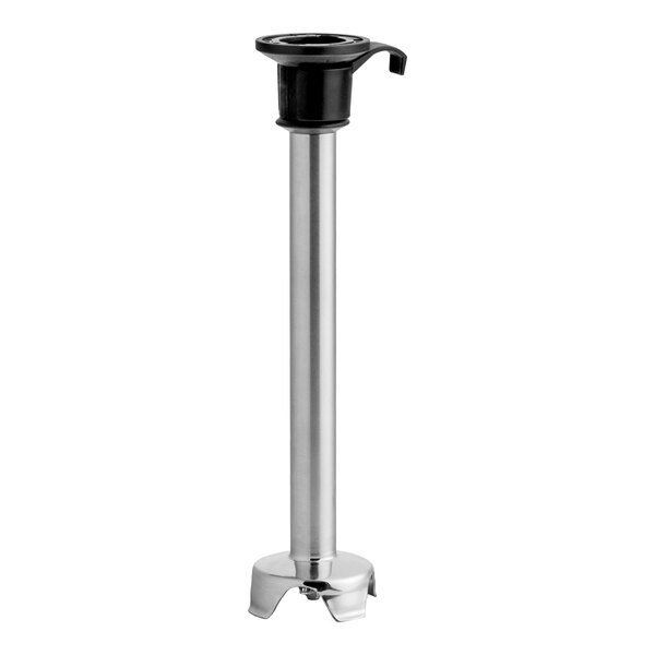 A stainless steel blending shaft attachment for commercial immersion blenders.