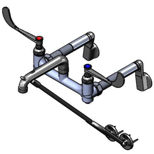 T&S B0652 Wall Mount Polished Chrome Mop Sink Faucet with 8