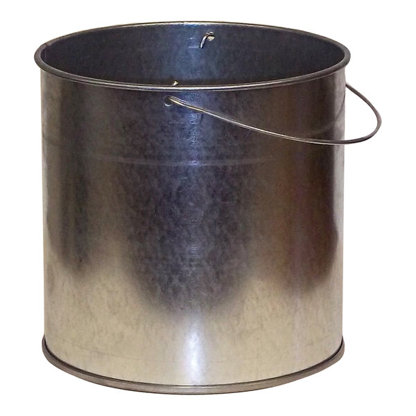 A 1-gallon steel pail with a bail handle.