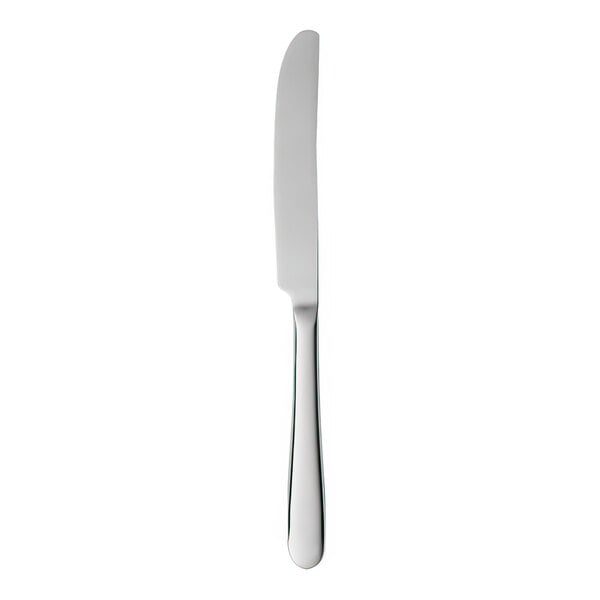 A stainless steel heavy weight table knife with a simple, smooth handle design.