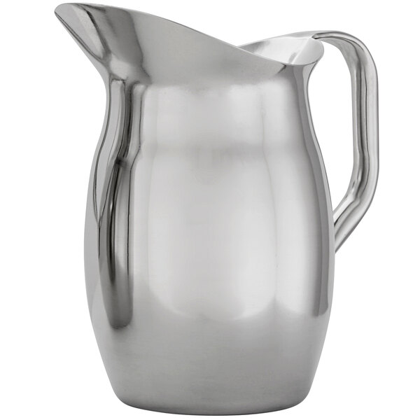 American Metalcraft 68 oz. Stainless Steel Bell Pitcher with Ice Guard BPG67 - 12/Case
