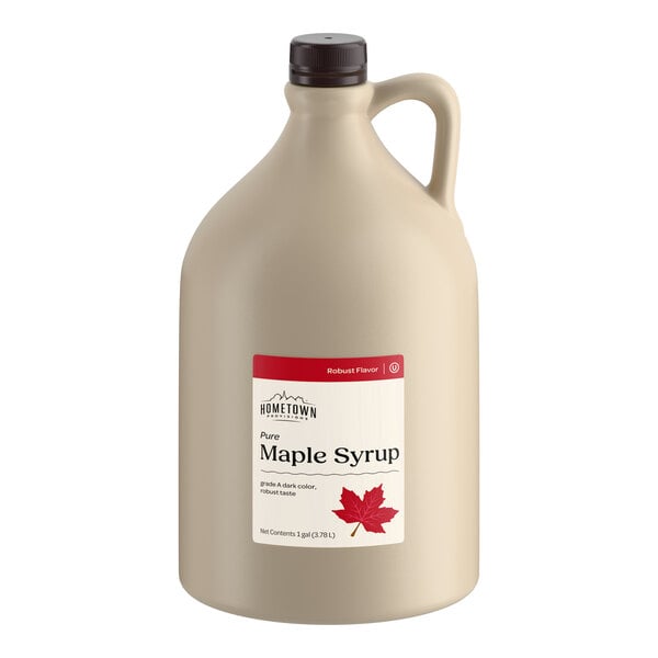 Hometown Provisions Grade A Dark Robust Pure Maple Syrup 1 Gallon - 4/Case
