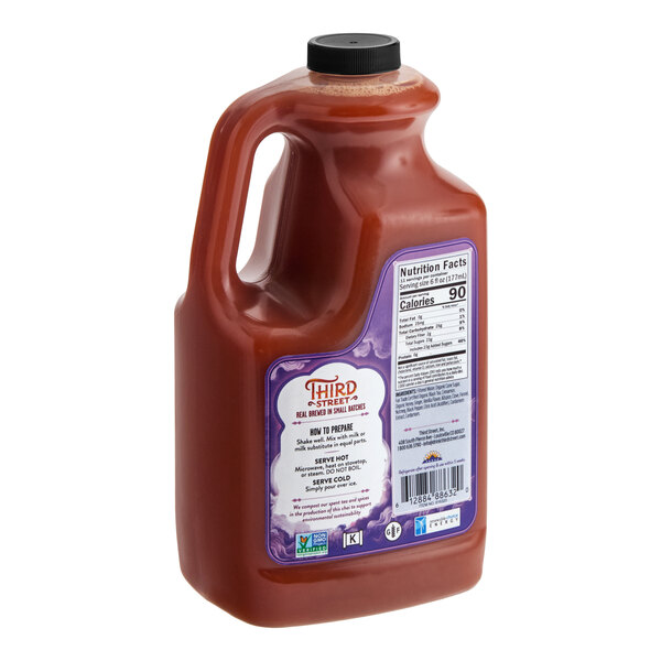 A 64 fl. oz. bottle of Third Street Honey Vanilla Spice Chai Tea Latte 1:1 concentrate.