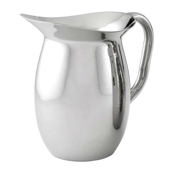 American Metalcraft 44 oz. Stainless Steel Mirror Finish Double-Walled Bell Pitcher DWP44 - 12/Case