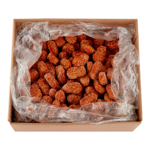 A box of MorningStar Farms Veggie Buffalo Nuggets in a plastic liner.