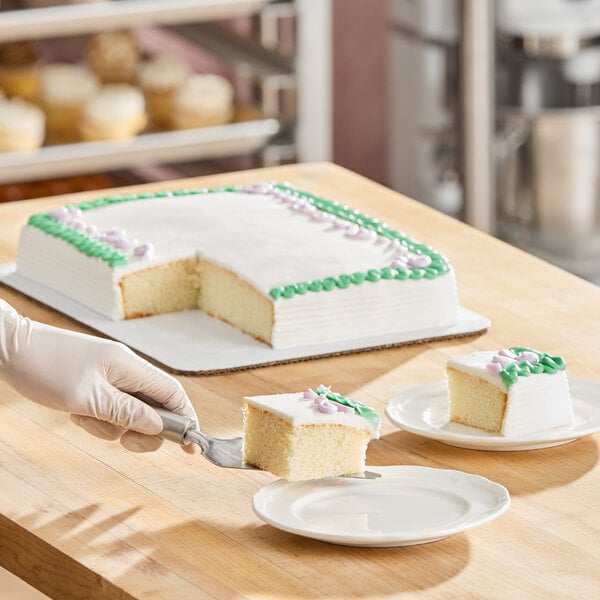 Rich's White Cake with Buttercreme Icing 1/4 Sheet - 8/Case