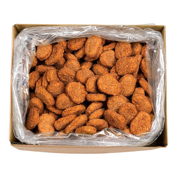 A box of MorningStar Farms Veggie Chik'n Nuggets weighing 10 pounds.