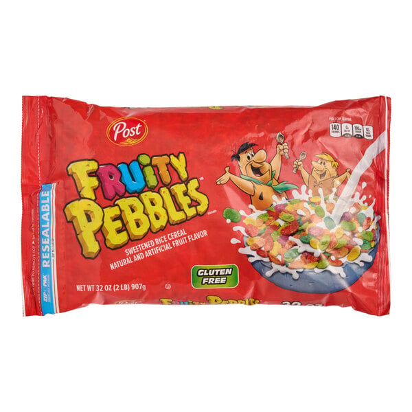 Post Fruity Pebbles Cereal 32 oz. - 8/Case