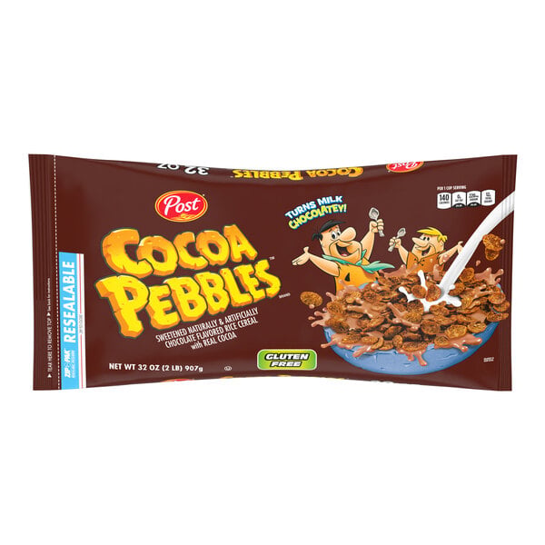 Post Cocoa Pebbles Cereal 32 oz. - 8/Case