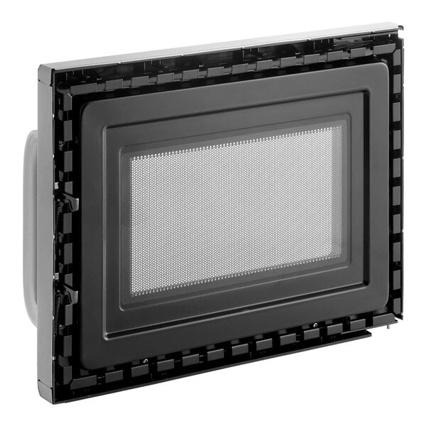 A replacement door assembly for a Solwave 1800TH microwave oven.