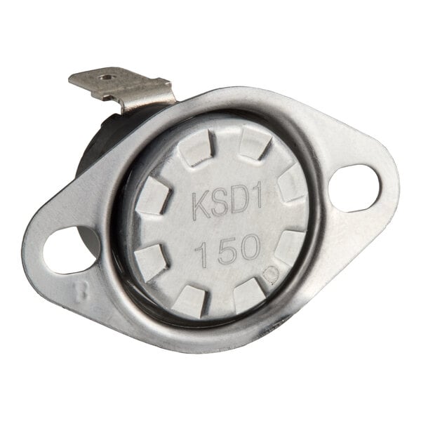 A metal high-limit thermostat for commercial microwaves.