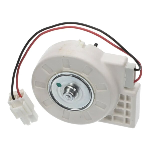 A white Turbo Air Refrigeration P0193S0800 fan motor with attached wiring and connector.