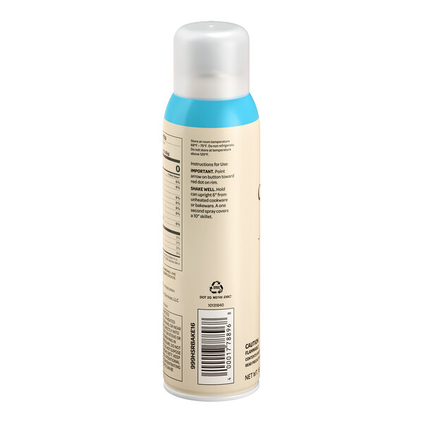 A 16 oz. can of Hometown Provisions Baking Pan Release Spray with a blue and white cap.