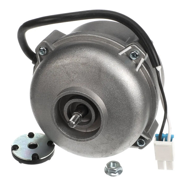 A Turbo Air Refrigeration P0191E0200 fan motor with attached wiring and mounting hardware.