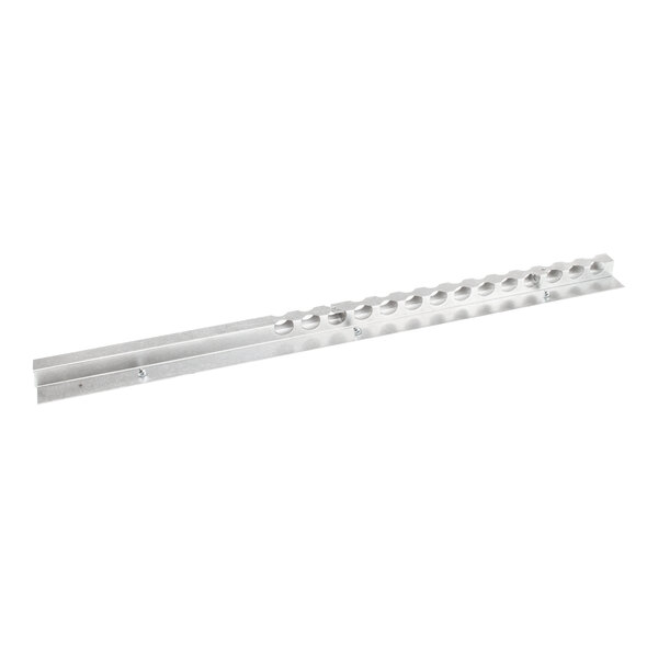 A metal thermostat bulb guard for protecting thermostat bulbs.