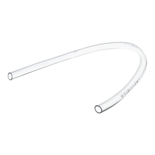 A clear plastic tubing with a 3/8 inch inner diameter.